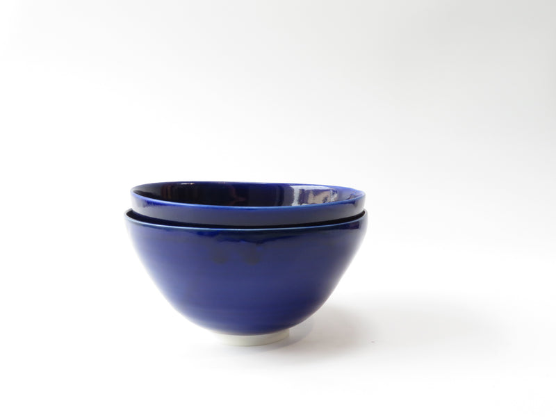 Set of 2 Cobalt Breakfast Bowls (No 9)