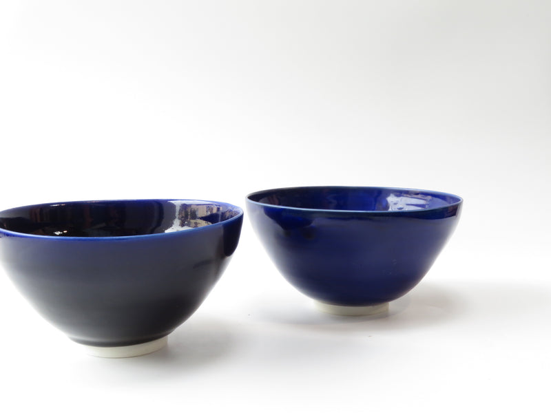 Set of 2 Cobalt Breakfast Bowls (No 9)