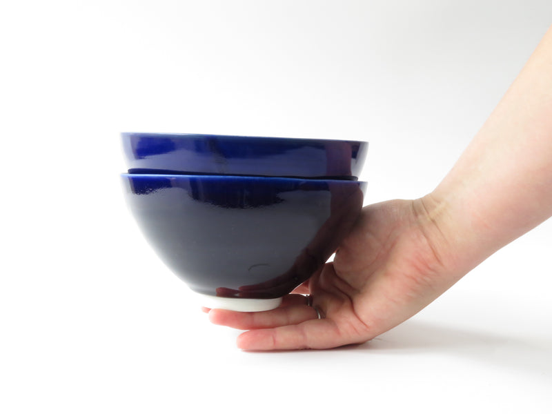 Set of 2 Cobalt Breakfast Bowls (No 9)