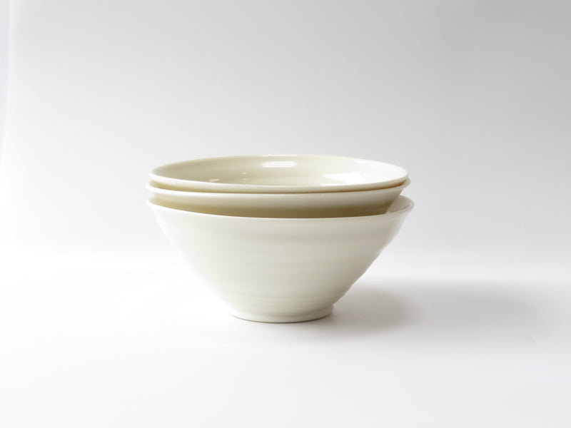 Set of 3 White Luna Bowls (No 14)