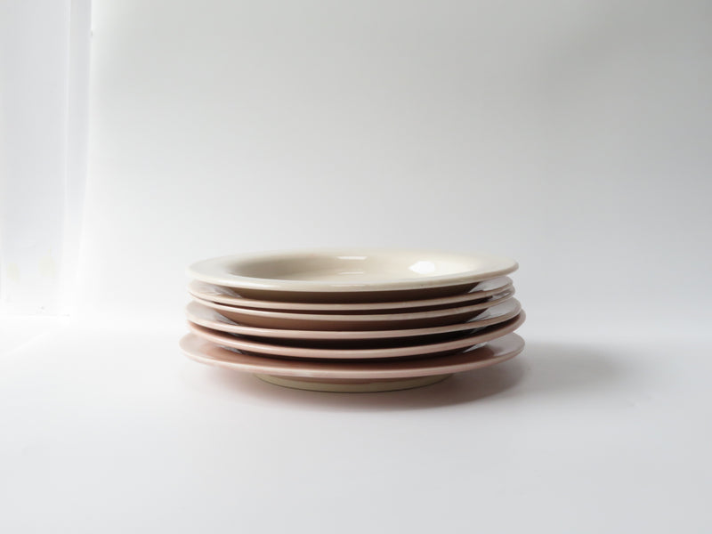 Set of 6 Pink Breakfast Plates (No 2)