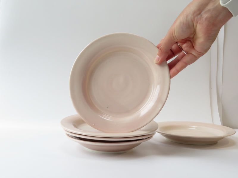 Set of 5 blush Pink Side Plates  (No 9)