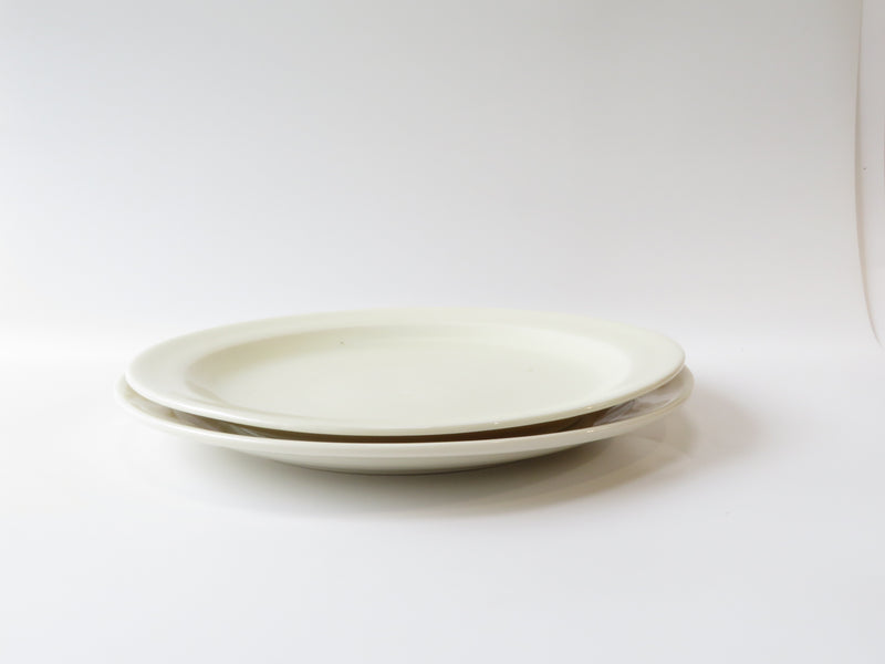 Set of 2 White Dinner Plates (No 10)