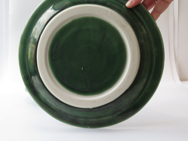 Set of 2 Green Dinner Plates (No 12)