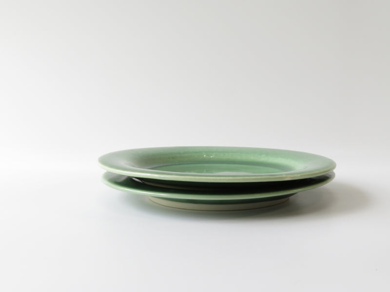 Set of 2  Green Side Plates (No 14)