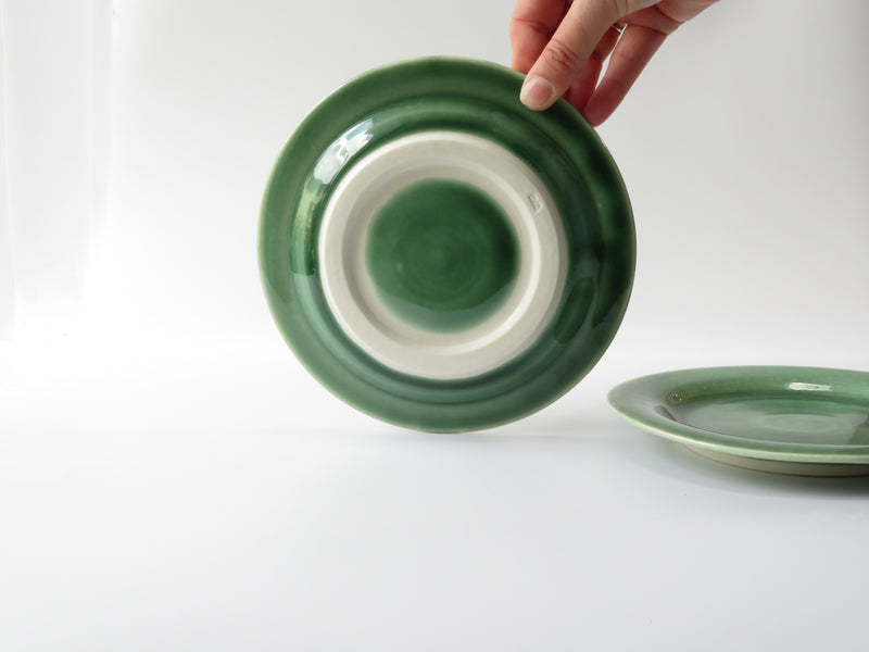 Set of 2  Green Side Plates (No 14)