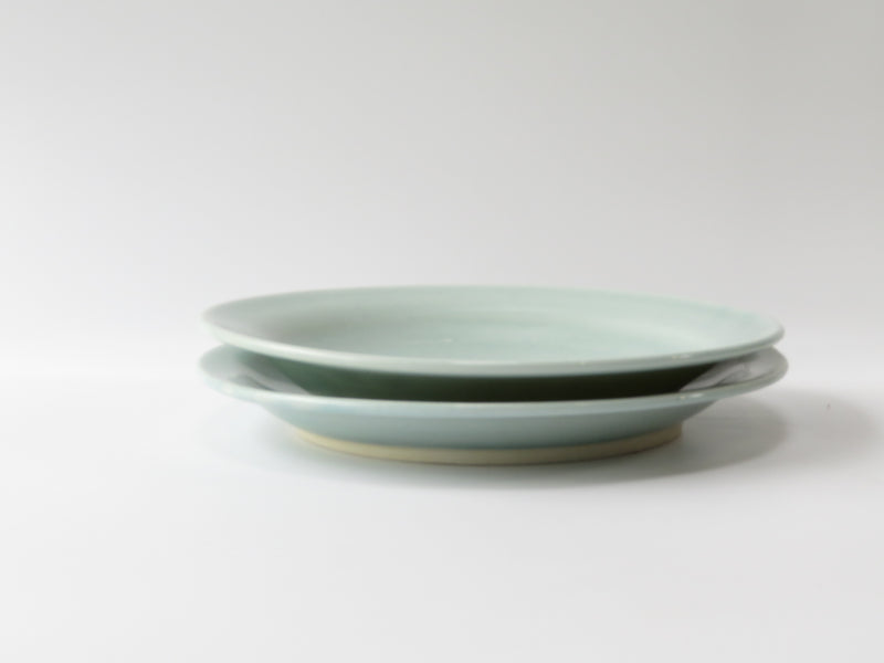 Set of 2  Celadon Breakfast Plates (No 15)