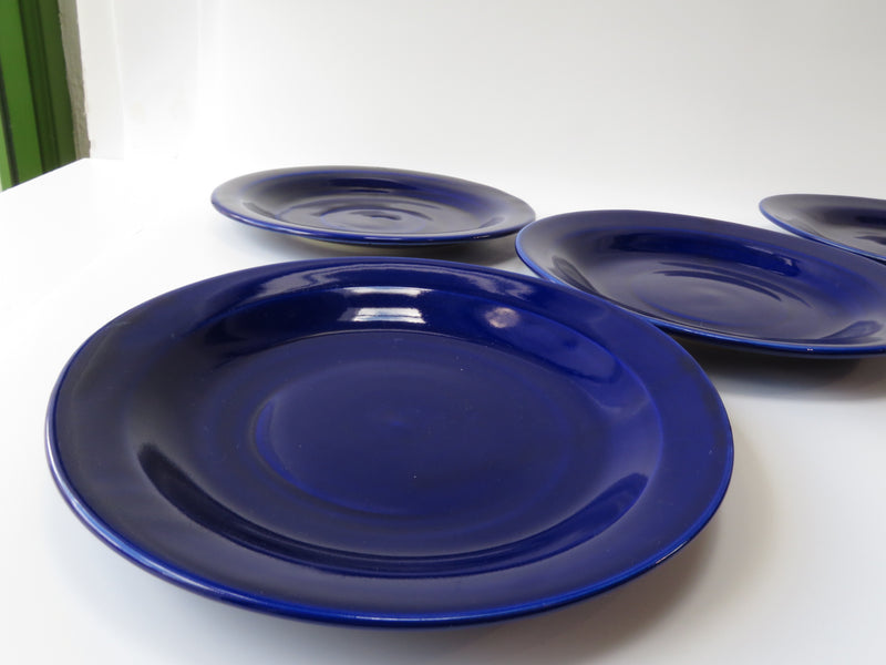 Set of 5 Cobalt Breakfast Plates (No 16)